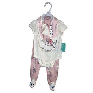 Disney Baby Girl Pink Winnie The Pooh 4 Piece PJ Casual Set Size 0-3 Months